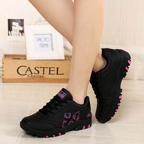 Chaussures de printemps femme en fibre Superfine ronde ouverture profonde, avec lacets, étanche, bracelet anneau pie
