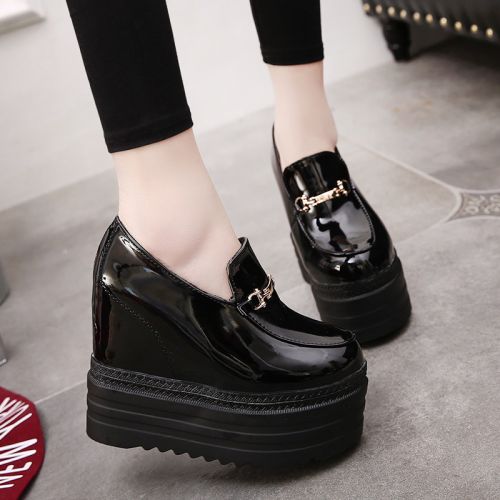 Chaussures de printemps femme en PU ronde Wedges, Génoise, étanche - Europe semelle caoutchouc Ref 994735
