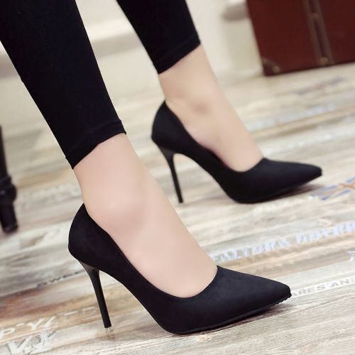 Chaussures de printemps femme en pointu ouverture profonde- semelle caoutchouc - Ref 994748