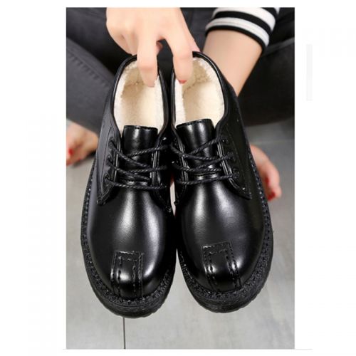 Chaussures de printemps femme en PU ronde ouverture profonde, avec lacets - loisir semelle TPR Ref 994760
