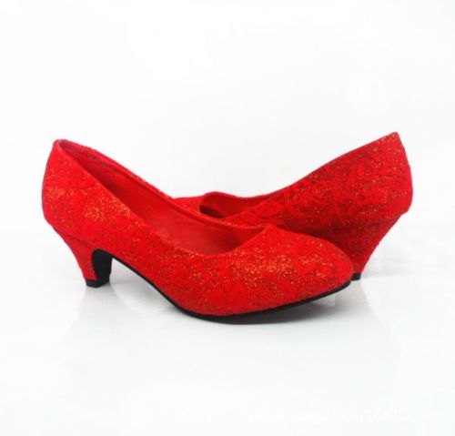 Chaussures de printemps femme en engrener ronde ouverture profonde- Ref 994761