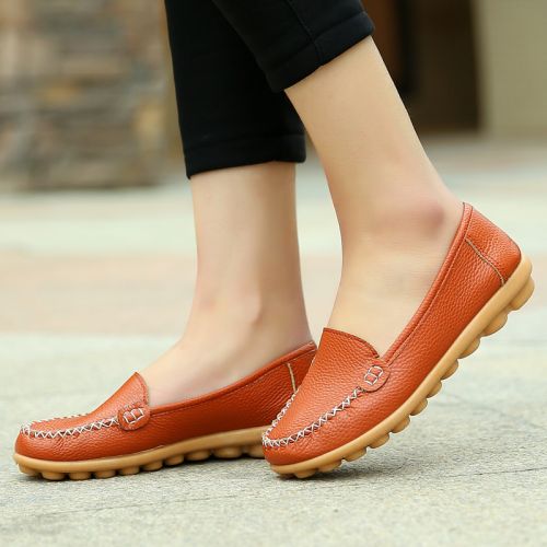 Chaussures de printemps femme en PU ronde ouverture profonde- semelle caoutchouc - Ref 994764