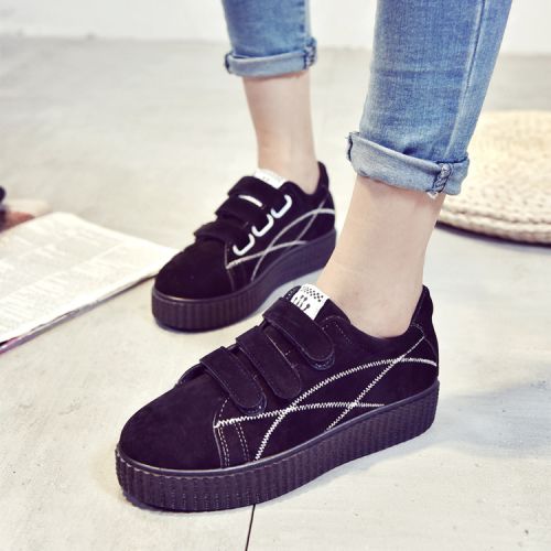 Chaussures de printemps femme en PU ronde avec lacets, Modèles mélangées - semelle caoutchouc Ref 994775