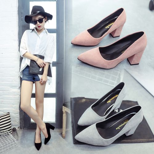 Chaussures de printemps femme en PU pointu - semelle caoutchouc Ref 994783