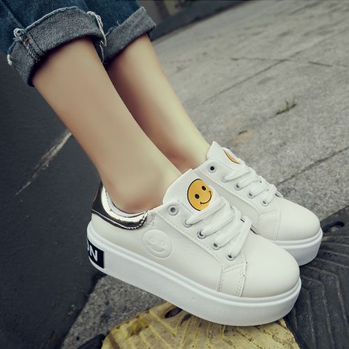 Chaussures de printemps femme en PU ronde Génoise, Style romain, étanche - loisir semelle fond composite Ref 994787