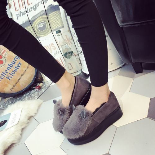 Chaussures de printemps femme en PU ronde - semelle caoutchouc Ref 994799