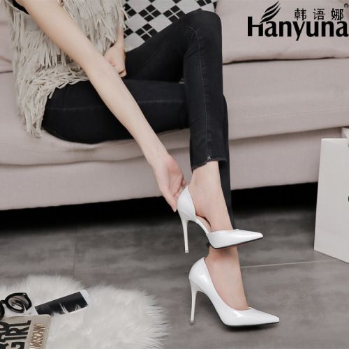 Chaussures de printemps femme en Manteau peinture pointu ouverture profonde- sexy - semelle caoutchouc Ref 994813