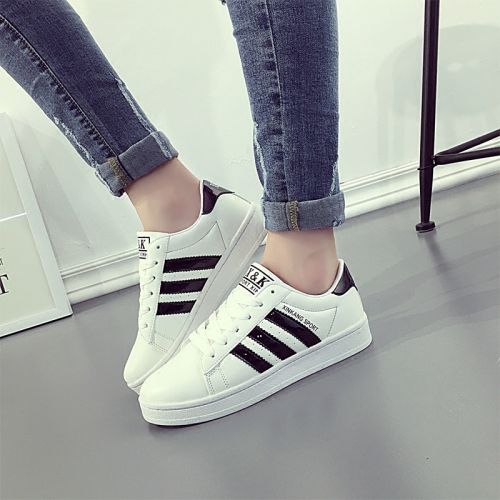 Chaussures de printemps femme en PU ronde avec lacets - loisir semelle caoutchouc Ref 994816