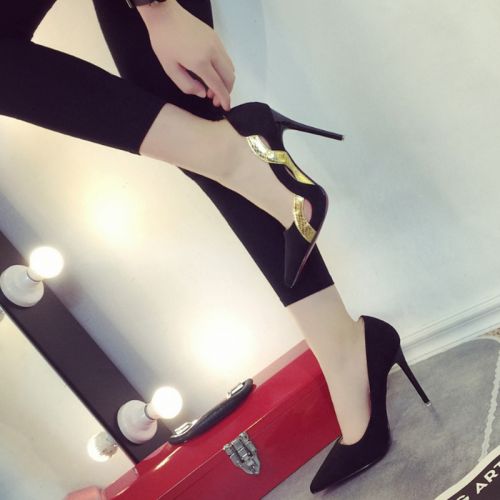 Chaussures de printemps femme en pointu ouverture profonde- Europe - semelle caoutchouc Ref 994836