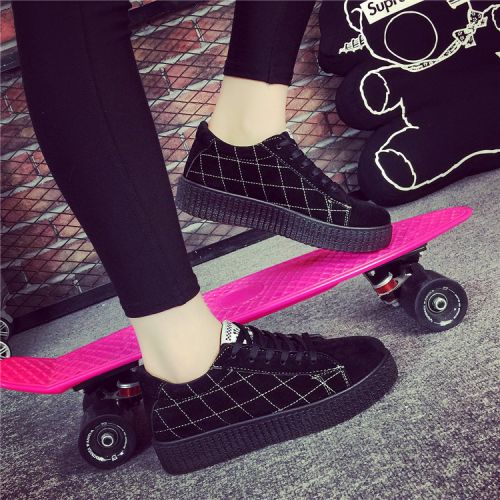 Chaussures de printemps femme en tissu FASHION FEELING ronde avec lacets - semelle caoutchouc Ref 994838