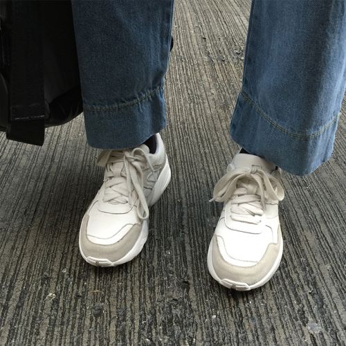 Chaussures de printemps femme en Première couche cuir ronde - Commuter semelle fond composite Ref 994870