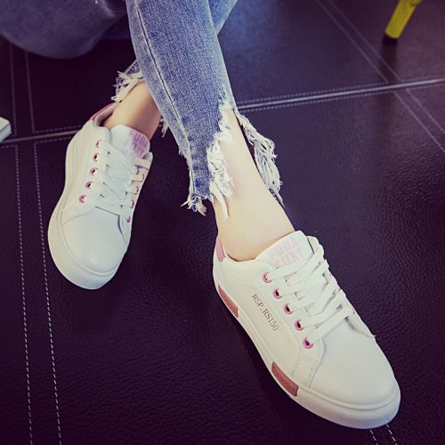 Chaussures de printemps femme en PU ronde avec lacets, Modèles mélangées - semelle caoutchouc Ref 994894