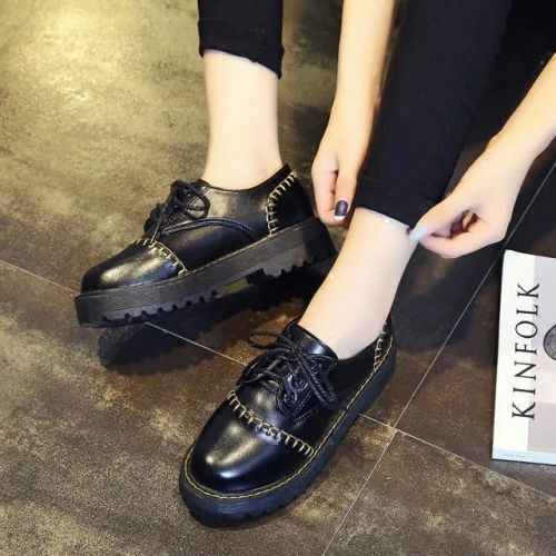 Chaussures de printemps femme en PU ronde - Angleterre Ref 994895