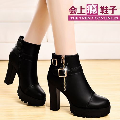 Chaussures de printemps femme en fibre Superfine ronde Modèles mélangées, étanche, Style romain - semelle caoutchouc