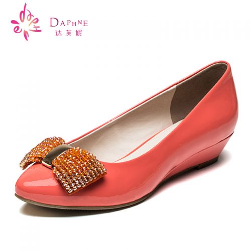 Chaussures de printemps femme en PU DAPHNE pointu arc, avec perles - japonais semelle caoutchouc Ref 994936