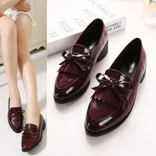 Chaussures de printemps femme en Manteau peinture ronde arc, houppe - collège semelle caoutchouc Ref 994957
