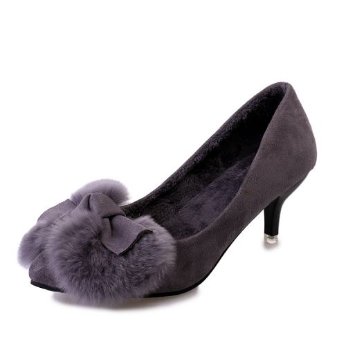 Chaussures de printemps femme en PU pointu ouverture profonde- semelle caoutchouc - Ref 994963