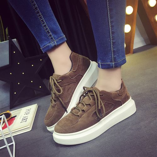 Chaussures de printemps femme en PU ronde avec lacets, Génoise - loisir Ref 995003