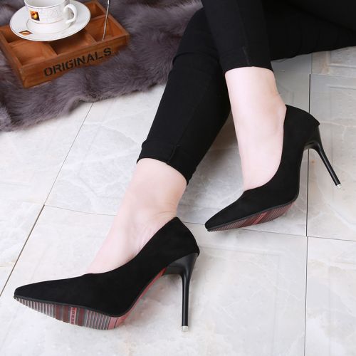 Chaussures de printemps femme en pointu ouverture profonde- semelle caoutchouc - Ref 995004