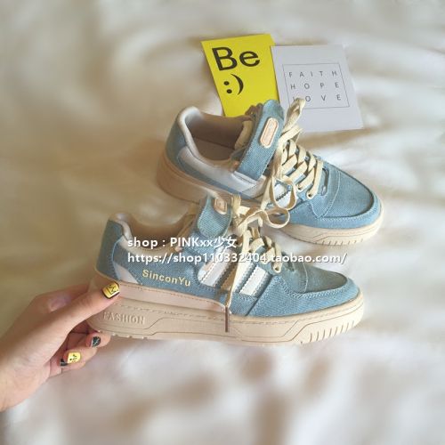 Chaussures de printemps femme en toile ronde ouverture profonde, avec lacets - Retro semelle caoutchouc Ref 995031