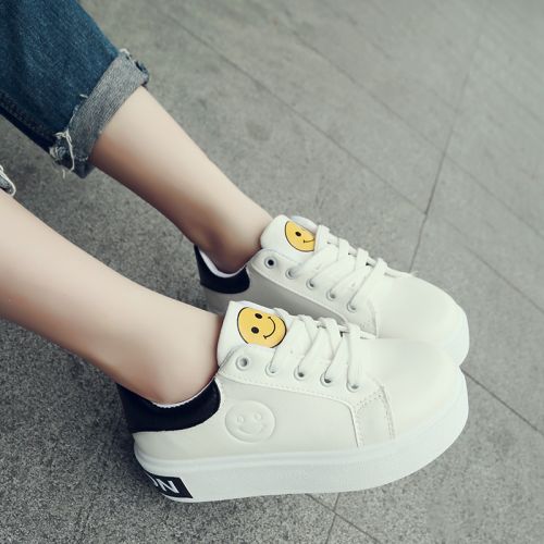 Chaussures de printemps femme en PU ronde ouverture profonde, avec lacets - collège Ref 995037