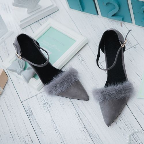Chaussures de printemps femme en pointu ouverture profonde, moraillon - Europe semelle fond composite Ref 995063