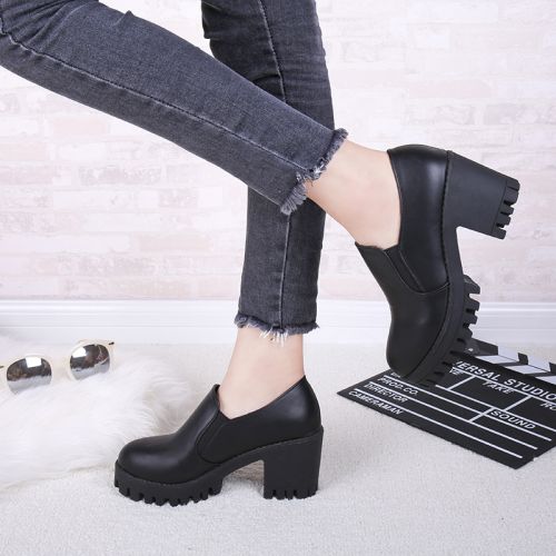 Chaussures de printemps femme en PU ronde - semelle TPR Ref 995070