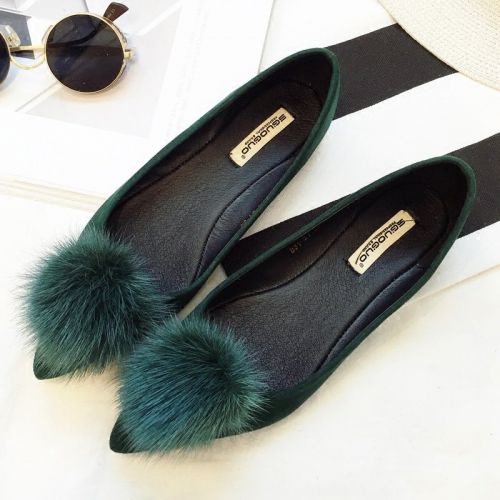 Chaussures de printemps femme en pointu ouverture profonde- semelle caoutchouc - Ref 995074