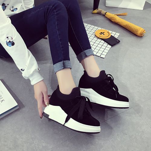 Chaussures de printemps femme en ronde avec lacets, Wedges, Génoise, étanche - semelle polyuréthane Ref 995101