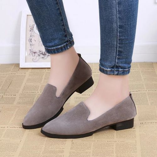 Chaussures de printemps femme en Xi Shi Cashmere pointu ouverture profonde- doux - semelle plastique Ref 995104
