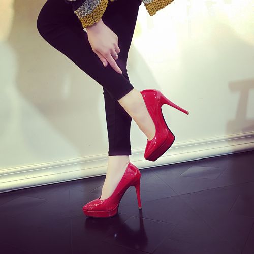 Chaussures de printemps femme en PU pointu étanche - semelle caoutchouc Ref 995168
