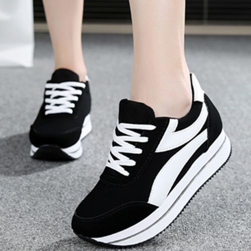 Chaussures de printemps femme en vache, Nubuck, ronde avec lacets, creux, Modèles mélangées, Génoise, étanche - s