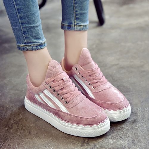 Chaussures de printemps femme en vache, Nubuck, ronde avec lacets - Ref 995171