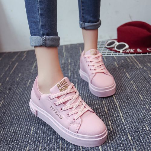 Chaussures de printemps femme en PU ronde avec lacets - semelle caoutchouc Ref 995222