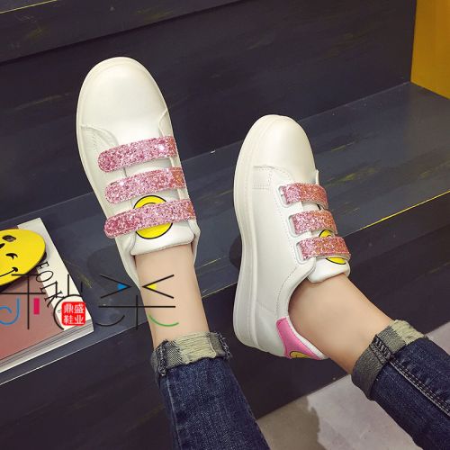 Chaussures de printemps femme en PU ronde paillette - collège semelle plastique Ref 995278