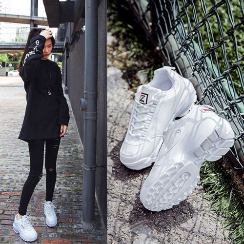Chaussures de printemps femme en PU ronde avec lacets, étanche - semelle fond composite Ref 995280