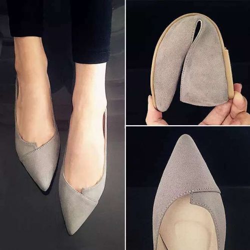 Chaussures de printemps femme en PU ronde ouverture profonde- semelle caoutchouc - Ref 995286
