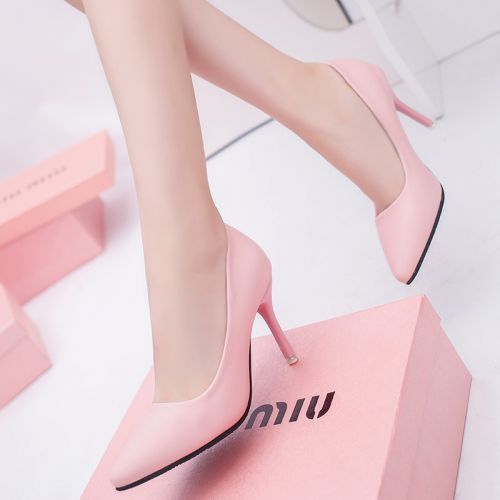 Chaussures de printemps femme en PU pointu ouverture profonde- sexy - Ref 995305