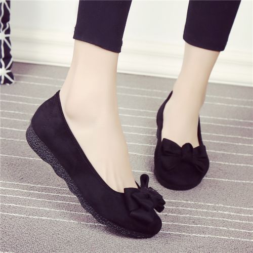 Chaussures de printemps femme en tissu ronde ouverture profonde, arc - confortable semelle polyuréthane Ref 995307