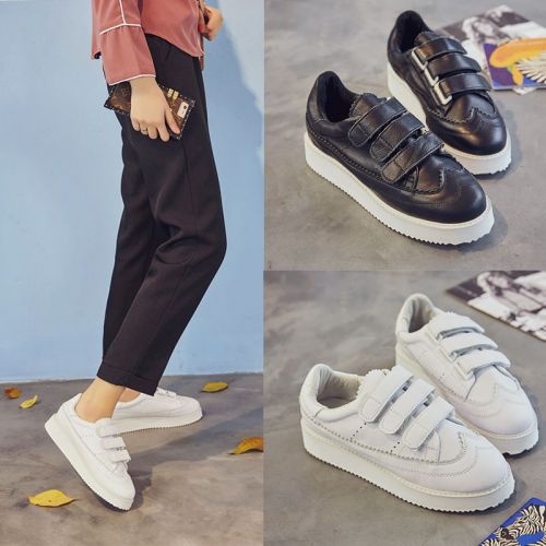 Chaussures de printemps femme en Première couche cuir ronde ouverture profonde, Génoise, étanche - semelle caoutchouc R