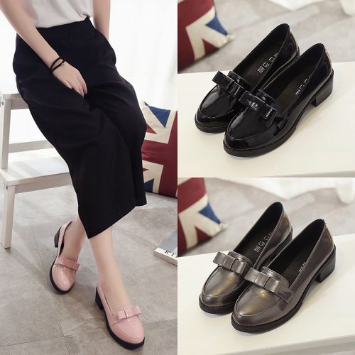 Chaussures de printemps femme en PU ronde - loisir semelle caoutchouc Ref 995344