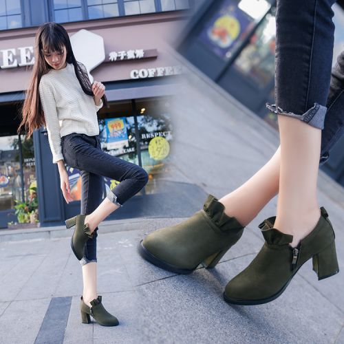 Chaussures de printemps femme en ronde étanche - Europe semelle caoutchouc Ref 995356