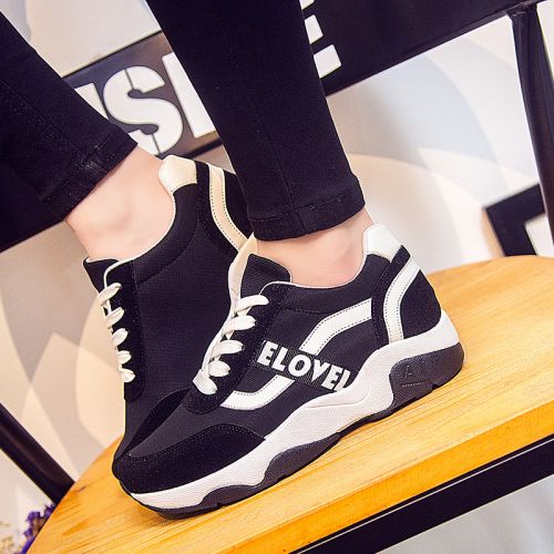 Chaussures de printemps femme en OKUIKEY ronde ouverture profonde, avec lacets - semelle caoutchouc Ref 995374