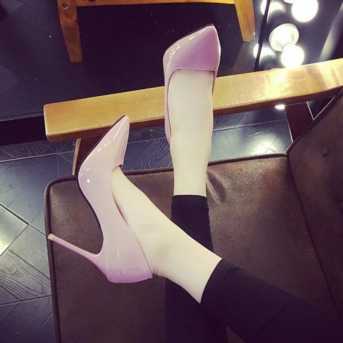 Chaussures de printemps femme en PU pointu ouverture profonde- semelle caoutchouc - Ref 995378