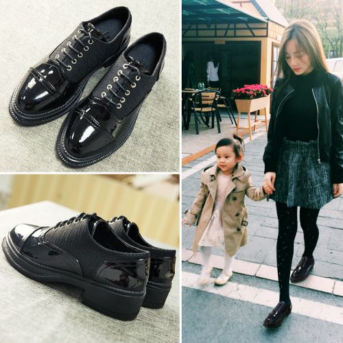 Chaussures de printemps femme en Une variété matériaux épissure ronde - Angleterre semelle caoutchouc Ref 9954