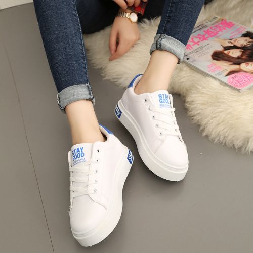 Chaussures de printemps femme en PU ronde avec lacets - loisir semelle caoutchouc Ref 995417