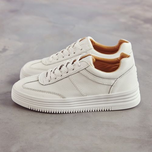 Chaussures de printemps femme en Une variété matériaux épissure ronde avec lacets, Génoise, étanche - semelle caoutchouc