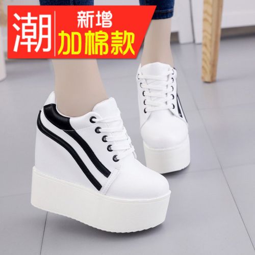 Chaussures de printemps femme dont première couche peau porc ronde avec lacets, Génoise - semelle fond composite R