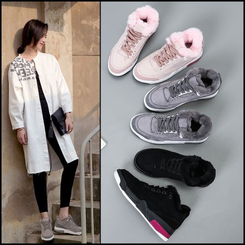 Chaussures de printemps femme en Première couche cuir ronde - semelle caoutchouc Ref 995469