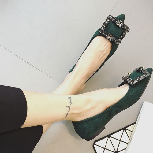 Chaussures de printemps femme en pointu ouverture profonde, avec perles - Europe semelle caoutchouc Ref 995476
